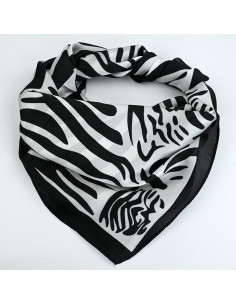 Pañuelo Clasic Zebra Black (70x70)