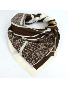 Pañuelo Natural Leafs Brown (70x70)