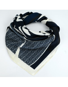 Pañuelo Natural Leafs Blue (70x70)