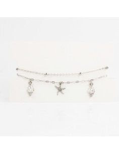 Tobillera de Cadena Platinum Summer