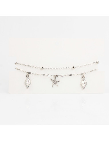 Tobillera de Cadena Platinum Summer