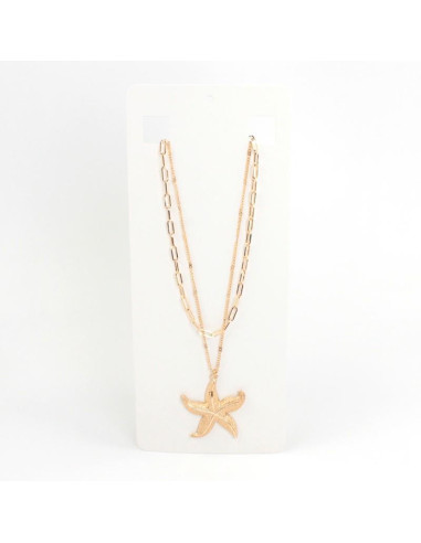 Colalr de Cadenas Gold Starfish
