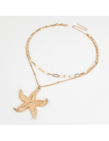 Colalr de Cadenas Gold Starfish