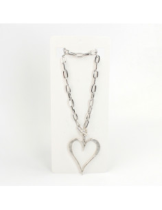 Collar de Cadena Hammered Heart