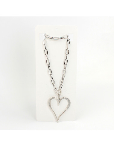 Collar de Cadena Hammered Heart