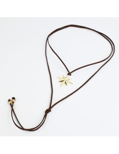 Collar de Gamuza Destello Dorado