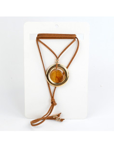 Collar de Gamuza Caramel Medal