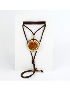 Collar de Gamuza Caramel Medal
