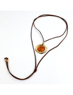 Collar de Gamuza Caramel Medal