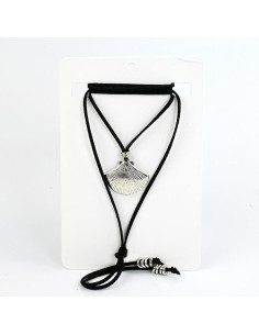 Collar de Gamuza Silver Shell