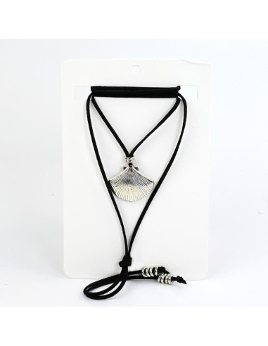 Collar de Gamuza Silver Shell