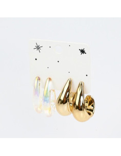 Set x2 Aros Larger Drops Gold