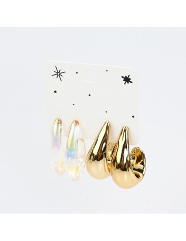 Set x2 Aros Larger Drops Gold