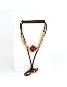 Collar de Gamuza Amber Gold
