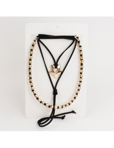 Set Collar Star Suede