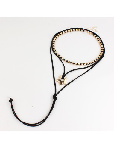 Set Collar Star Suede