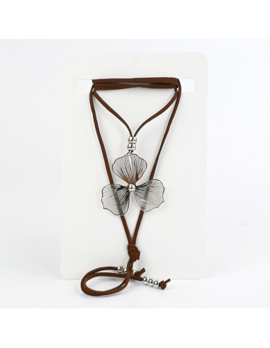 Collar de Gamuza Silver Soleil