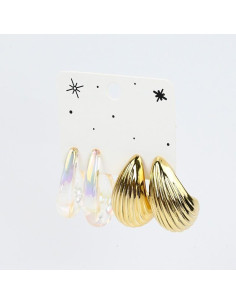 Set x2 Aros Distincts Drops Gold