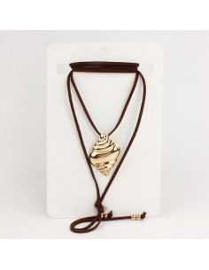 Collar de Gamuza Golden Ocean Shell