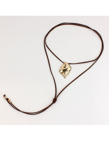 Collar de Gamuza Golden Ocean Shell