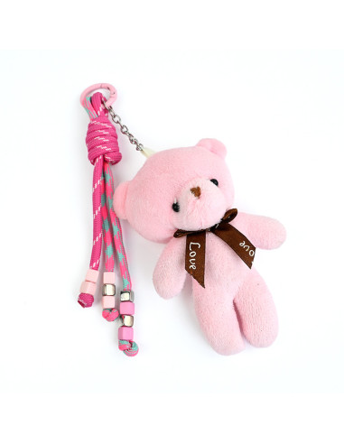 Llavero Bagcharm Pink Bear