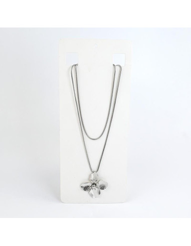 Collar de Cadena Silver Flower