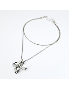 Collar de Cadena Silver Flower
