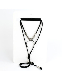 Collar de Gamuza Silver Moon