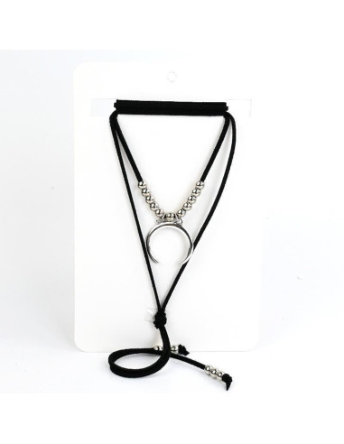 Collar de Gamuza Silver Moon