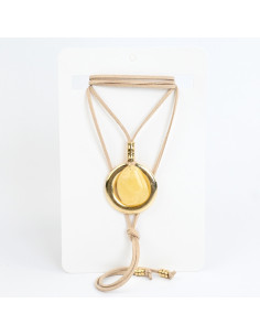 Collar de Gamuza Acrylic and Circle