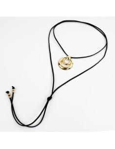 Collar de Gamuza Gold Circles