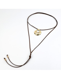 Collar de Gamuza Gold Circles