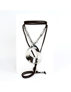 Collar de Gamuza Silver Plate