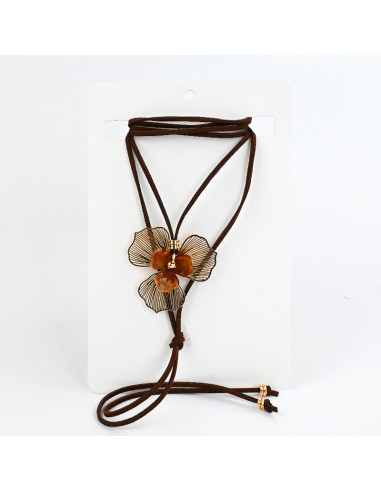 Collar de Gamuza Floral Soleil