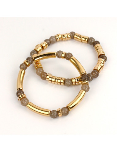 Set Pulseras Golden Lumer