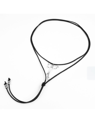 Collar de Gamuza Silver Bow