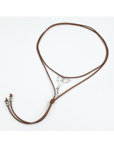 Collar de Gamuza Silver Bow