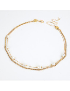 Collar de Cadena Gold Pearl