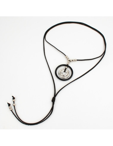 Collar de Gamuza Black Circle