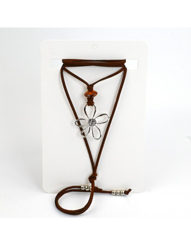 Collar de Gamuza Flower