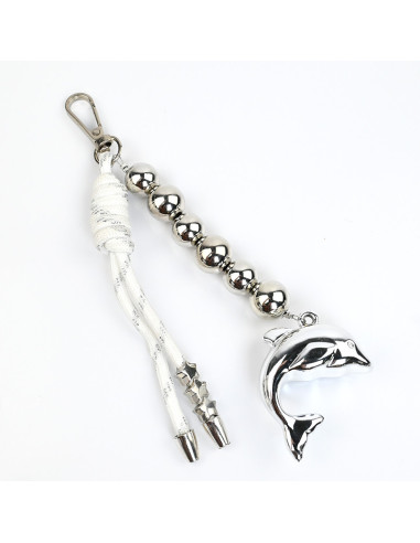 Llavero Bagcharm Silver Dolphin