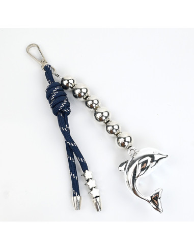 Llavero Bagcharm Silver Dolphin