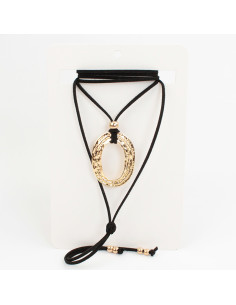 Collar de Gamuza Textured Oval