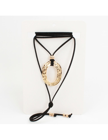 Collar de Gamuza Textured Oval