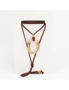 Collar de Gamuza Textured Oval
