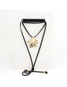 Collar de Gamuza Peonia Flower