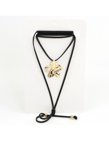 Collar de Gamuza Peonia Flower