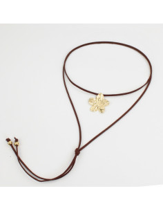 Collar de Gamuza Peonia Flower