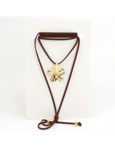 Collar de Gamuza Peonia Flower