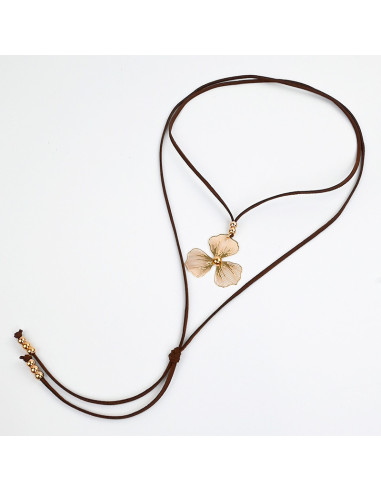 Collar de Gamuza Details Soleil Flower